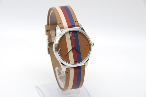 【 MINT w/BOX 】 GUCCI G Timeless 126.4 YA1264078 38mm Multi Color Men's Qz Watch